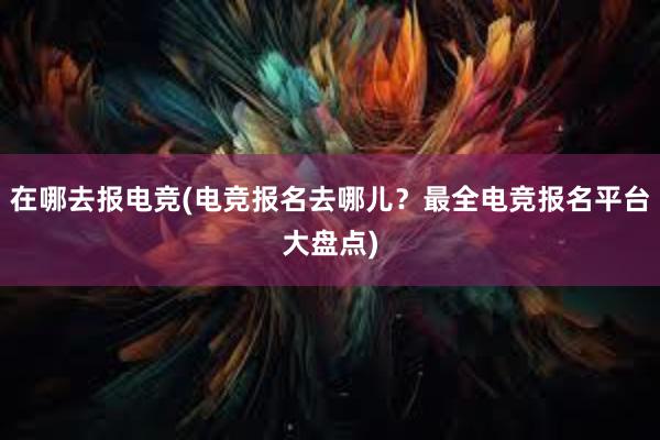 在哪去报电竞(电竞报名去哪儿？最全电竞报名平台大盘点)