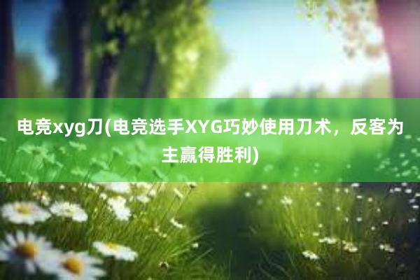 电竞xyg刀(电竞选手XYG巧妙使用刀术，反客为主赢得胜利)