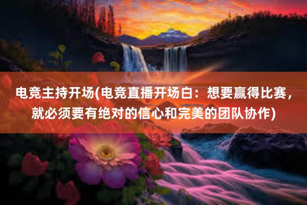 电竞主持开场(电竞直播开场白：想要赢得比赛，就必须要有绝对的信心和完美的团队协作)