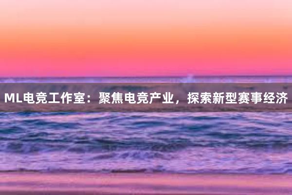 ML电竞工作室：聚焦电竞产业，探索新型赛事经济