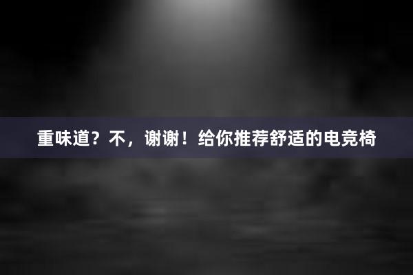 重味道？不，谢谢！给你推荐舒适的电竞椅